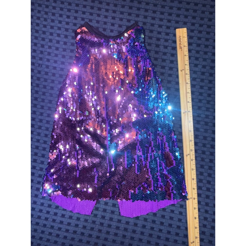 Weissman Sequined Dance Costume Black Purple Sequins Girls IC Intermediate Child